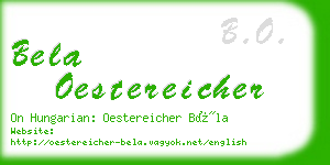 bela oestereicher business card